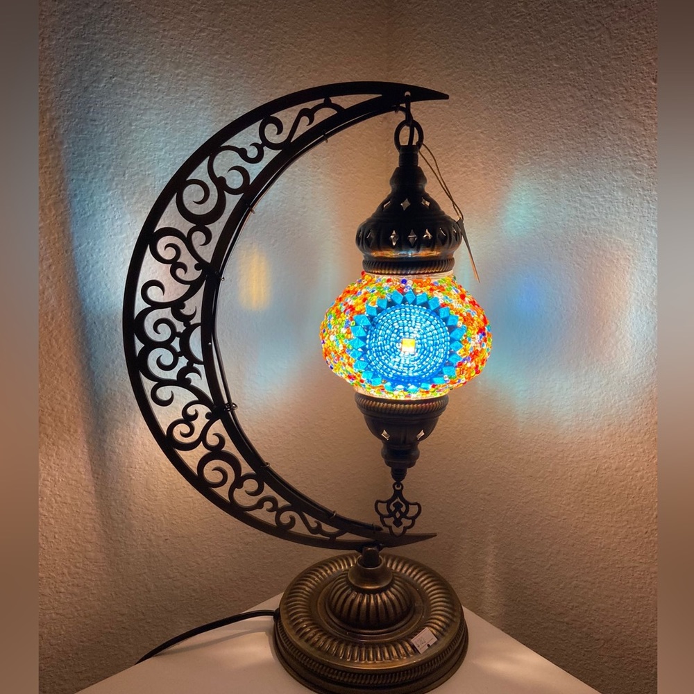 Handmade Turkish moon lamp